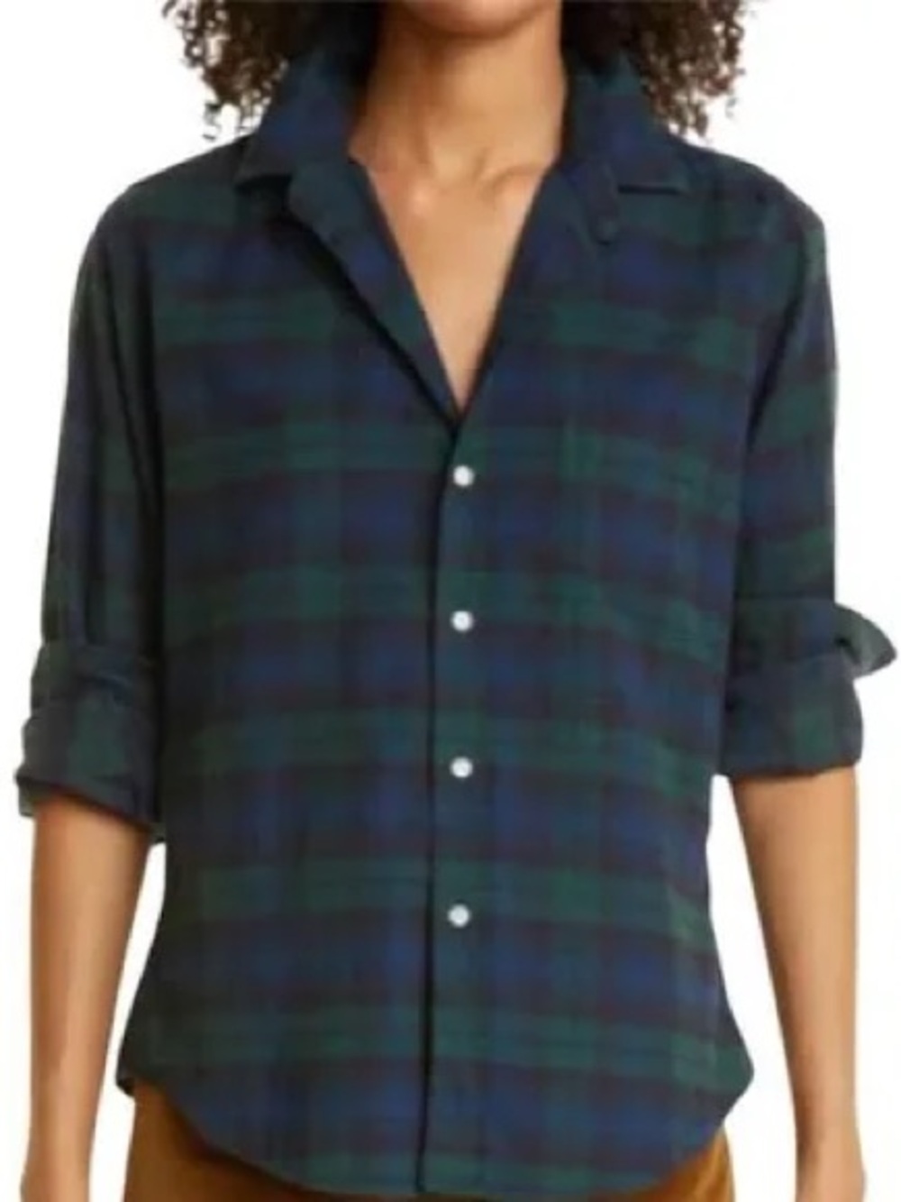 Frank & Eileen Barry Green & Blue Plaid Button-Up Shirt